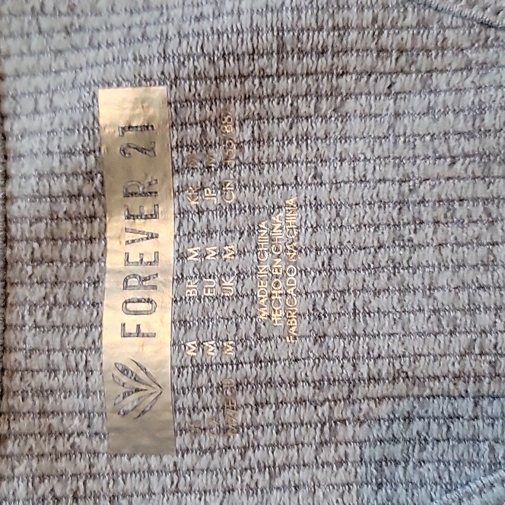 Forever 21 Gray Ribbed Tank Top - Picture 2 of 2
